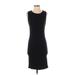 Zara W&B Collection Casual Dress - Bodycon Crew Neck Sleeveless: Black Solid Dresses - Women's Size Small