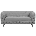 Beliani 2 Seater Fabric Sofa Grey Vissland