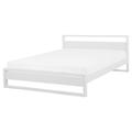 Beliani Wooden Eu King Size Bed White Giulia