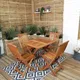 Samuel Alexander Outdoor 4 Person Folding Square Wooden Garden Patio Dining Table And Chairs Set