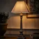 Dibor French Style Table Lamp E14 Brushed Wood Desk Lamp With Linen Shade Bedside Table Nightstand Home Office Desk Light