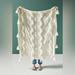 Anthropologie Bedding | Anthropologie Faustine Tasseled Throw Blanket | Color: Cream/Gold | Size: Os