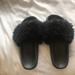 Urban Outfitters Shoes | Black Fluffy Slippers! | Color: Black | Size: 6