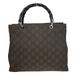 Gucci Bags | Gucci Logo Bamboo Hand Tote Bag Nylon #117429g28b | Color: Black | Size: W:13.8" X H:10.6" X D:5.1"