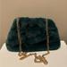 Anthropologie Bags | Anthropologie Frankie Faux Fur Clutch In Dark Green | Color: Green | Size: Os