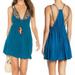 Free People Tops | Free People Lovers Cove Minidress Size:L! A161) | Color: Blue/Orange | Size: L