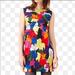 Kate Spade Dresses | Kate Spade Saturday Sleeveless Cotton Color Splash Zip Back Mini Shift Dress 6 | Color: Black/Purple | Size: 6