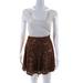 Free People Skirts | Free People Womens Sequined Jersey Mini Wrap Skirt Brown Size Small | Color: Brown | Size: S