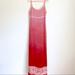 American Eagle Outfitters Dresses | Aeo Silky Chiffon Ombr Empire Bodice Maxi Dress | Color: Pink/Red | Size: 2