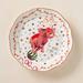 Anthropologie Dining | Anthropologie Inslee Fariss 12 Days Of Christmas Golden Rings Dessert Plate | Color: Pink/White | Size: Os