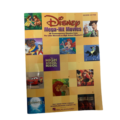 Disney Accents | Disney Mega-Hit Movies Music Song Book 2nd Edition Easy Piano | Color: Yellow | Size: Os
