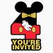 Disney Party Supplies | 20ct Mickey Mouse Invitations- 4th Birthday | Color: Black/Red | Size: Os