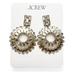J. Crew Jewelry | J. Crew Clear Crystal Rhinestone Circle Drop Statement Earrings Goldtone New | Color: Gold | Size: Os