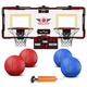 VATOS 2 Player Basketball Hoop Indoor, Over The Door Mini Basketball Hoop Indoor with Scoreboard, 4 Balls, Pump, Dual Shot Electric Basketball Toy Gifts for Kids Boys Girls Bedroom Office Outdoor Pool