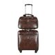 NESPIQ Business Travel Luggage 2-Piece Suitcase Set, Silent Universal Wheel PU Leather Trolley Case, Boarding Case Light Suitcase (Color : Bruin, Size : 2piece)