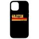 Hülle für iPhone 15 Pro GRIFFIN Name Personalisierte Idee Herren Retro Vintage GRIFFIN