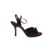 Nina Heels: Burgundy Solid Shoes - Women's Size 8 1/2 - Open Toe