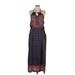 Angie Casual Dress - Maxi: Blue Batik Dresses - Women's Size Medium