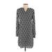 Charming Charlie Casual Dress - Shift: Silver Print Dresses - Women's Size X-Small