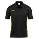 uhlsport Herren Score Polo Shirt Poloshirt, schwarz/Fluo gelb, s