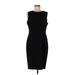 Calvin Klein Cocktail Dress - Shift: Black Solid Dresses - Women's Size 12