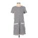 Trafaluc by Zara Casual Dress - Shift: Gray Tweed Dresses - Women's Size Small