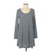 Ya Los Angeles Casual Dress: Gray Stripes Dresses - Women's Size Medium