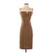 Nicole Miller Collection Casual Dress - Formal: Brown Print Dresses - Women's Size Small