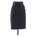 Banana Republic Casual Pencil Skirt Knee Length: Black Solid Bottoms - Women's Size 4