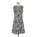 MICHAEL Michael Kors Casual Dress - Mini Crew Neck Sleeveless: Blue Dresses - Women's Size X-Small