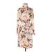 Lauren by Ralph Lauren Casual Dress: Ivory Floral Motif Dresses - Women's Size 10