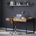 Ralston Desk Solid Acacia Hard Frame Wood/Metal in Black/Brown Accentuations by Manhattan Comfort | 32.99 H x 60 W x 25.98 D in | Wayfair W16-12248
