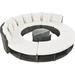 GZMWON 9-Piece Outdoor Patio Circular Sofa Set, Sectional Sofa Lounge Set in Gray | Wayfair NIUNIUSZ000040AAA