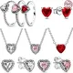 High quality necklace S925 sterling silver heart-shaped necklace ring earring fitting design