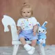 BZDOLL 3D-Paint Haut Weiche Silikon Reborn Baby Puppe mit Blutgefäße 22 zoll Lebensechte Blonde Lisa