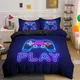 Gamepad Comforter Cover r Bedding Set Teens Video Duvet for Youth Kids Boys Modern Controller