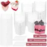50 pezzi Mini tazze da Dessert 60/100/180ml vasi da Dessert in plastica trasparente tazza da