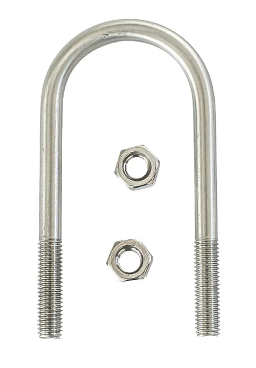 Bullone a U allungamento M6 M8 304 bullone con fibbia in acciaio inossidabile morsetto per tubo a vite a forma di U filetto con clip a U con combinazione di dadi deflettore