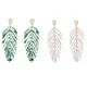 Fashion Jewelry Long Green Mint Palm Sheet Chandelier Dangle Cellulose Acetate Acrylic Resin Leaf