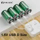 PALO 1.5V D Size Rechargeable Battery Type-C USB Charging D R20 LR20 Li-ion Batteries Type D Battery