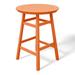 Winston Porter Rovena Round 35" Outdoor Bar Table Plastic in Orange | 42 H x 35 W x 35 D in | Wayfair E57E18DC787E4946A9F4EB28054A5C16