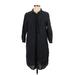 Eileen Fisher Casual Dress - Shirtdress: Black Dresses - Women's Size Small