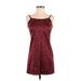 Kenzo Jungle Casual Dress - Mini Scoop Neck Sleeveless: Burgundy Dresses - Women's Size 14