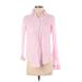 Lilly Pulitzer Long Sleeve Button Down Shirt: Pink Print Tops - Women's Size 2X-Small