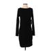 Athleta Casual Dress - Sweater Dress: Black Solid Dresses - Women's Size Small