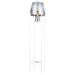 Leticia River of Goods White Metal and Silver Glass Bowl 61-Inch Floor Lamp - 13.5" x 13.5" x 60.75"