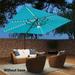 AOOLIMICS 11.5x9ft LED Outdoor Cantilever Umbrella w/Cross Base,Patio Offset Aluminum Umbrella