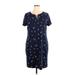 Karen Scott Sport Casual Dress - Mini: Blue Dresses - Women's Size X-Large