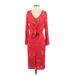 Dress Forum Casual Dress: Red Print Dresses - Women's Size Small