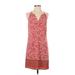 Skies Are Blue Cocktail Dress - Shift: Red Paisley Dresses - Women's Size Small